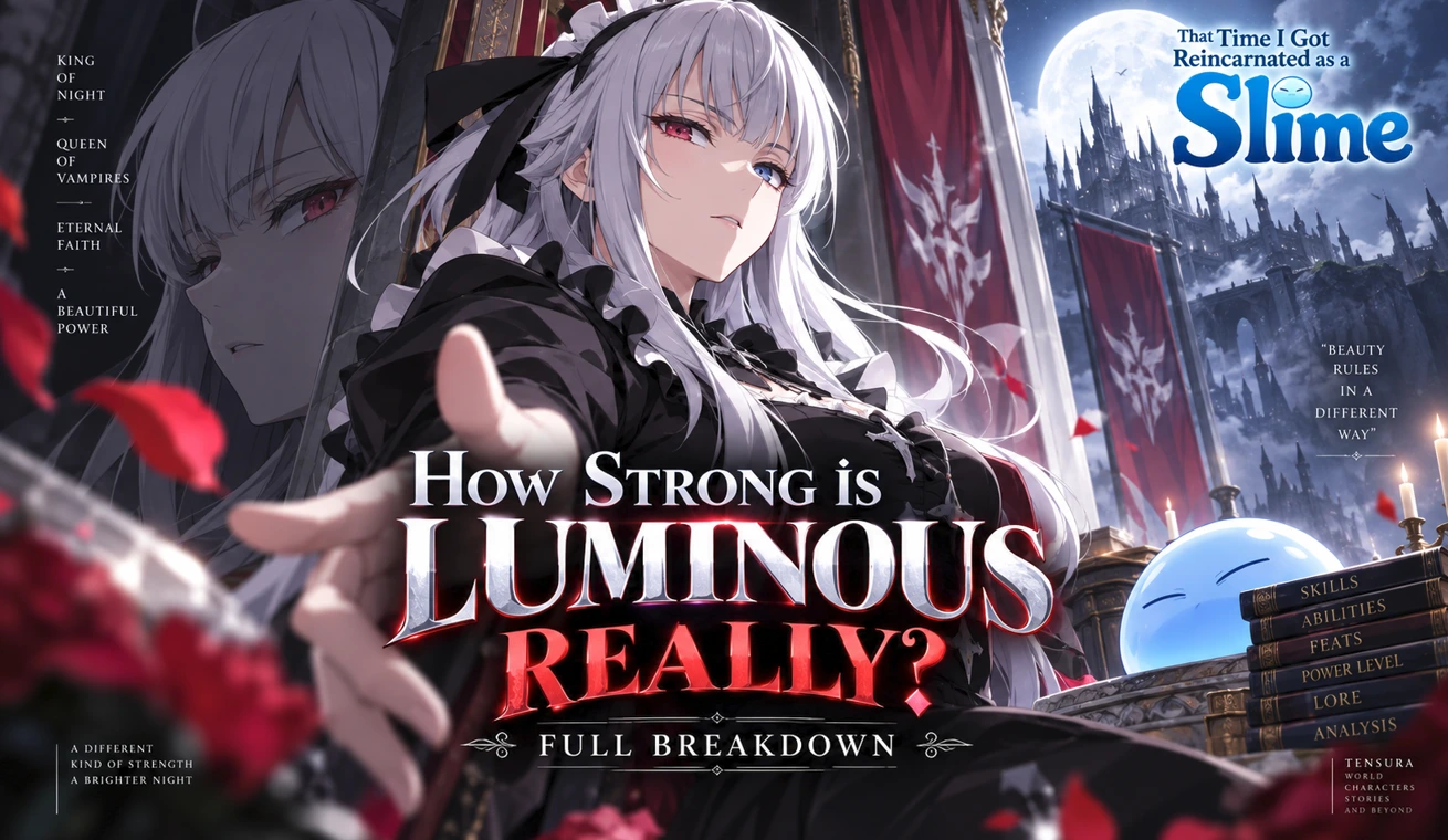 Luminous in a dramatic gothic setting with the headline “How Strong Is Luminous Really? Full Breakdown